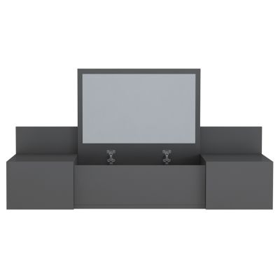 WALL MOUNTED DRESSING TABLE LINDE HM8960.12 MELAMINE IN ANTHRACITE 100x39x33Hcm.