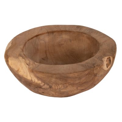 TABLE DECOR BOWL YOKI ΗΜ9626 TEAK WOOD Φ19x6.5Hcm.