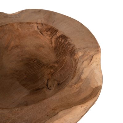 TABLE DECOR BOWL YOKI ΗΜ9626 TEAK WOOD Φ19x6.5Hcm.