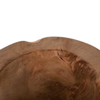 TABLE DECOR BOWL YOKI ΗΜ9626 TEAK WOOD Φ19x6.5Hcm.