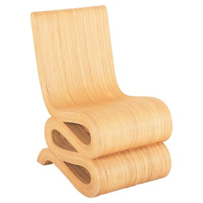 ARMCHAIR CURVY LOUNGE2 HM9885 NATURAL RATTAN 46x66x86Hcm.