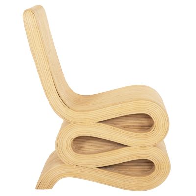 ARMCHAIR CURVY LOUNGE2 HM9885 NATURAL RATTAN 46x66x86Hcm.