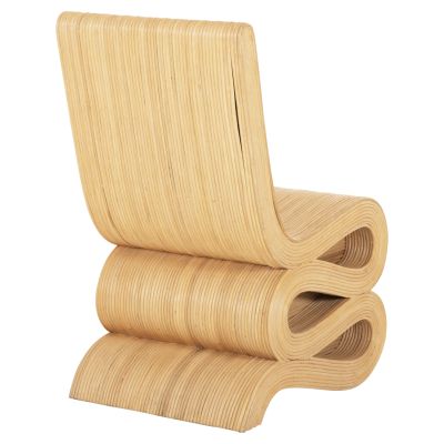 ARMCHAIR CURVY LOUNGE2 HM9885 NATURAL RATTAN 46x66x86Hcm.