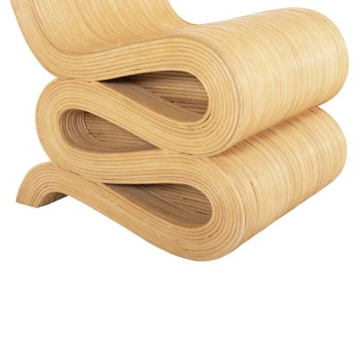 ARMCHAIR CURVY LOUNGE2 HM9885 NATURAL RATTAN 46x66x86Hcm.