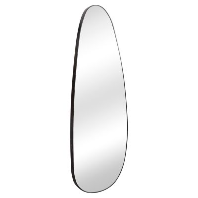 WALL MIRROR CRITHER HM4486.01 MDF FRAME IN BLACK MARBLE COLORING 49x140Hcm.