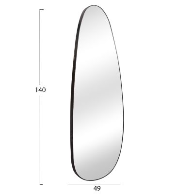 WALL MIRROR CRITHER HM4486.01 MDF FRAME IN BLACK MARBLE COLORING 49x140Hcm.