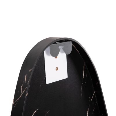 WALL MIRROR CRITHER HM4486.01 MDF FRAME IN BLACK MARBLE COLORING 49x140Hcm.