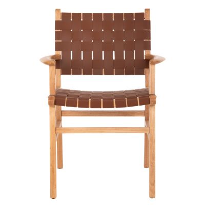 КРЕСЛО FELIPE HM9328.01 TOON WOOD PU КОЖА КАФЯВО 62x59x86Hcm.