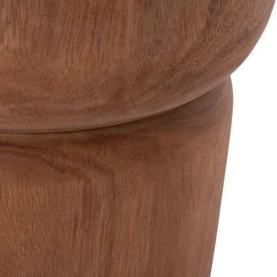 SIDE TABLE-STOOL CYLINDRICAL FEBRY HM9908 SOLID SUAR WOOD IN NATURAL Φ39,5x45,5Hcm.