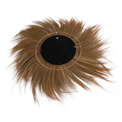 MIRROR ROUND WITH BANANA BARK FIBER FRAME IN NATURAL COLOR 130x4x130Hcm.HM7734