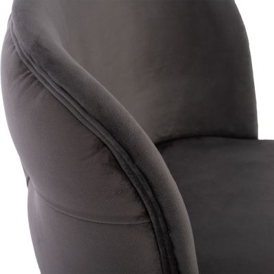 БАР СТОЛ MARCELLO PROFESSIONAL HM9280.01 КАДИФЕ СИВО ДЪРВО 50x49,5x101,5Hcm.