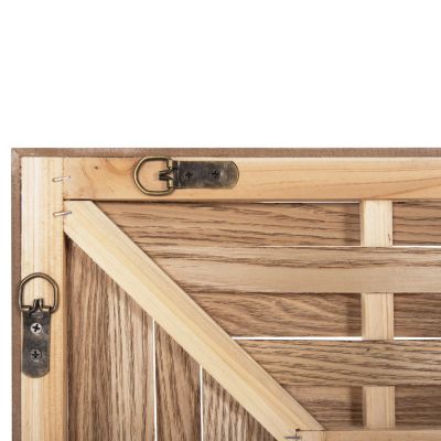 WALL MIRROR RECTANGULAR HM4225 BAMBOO IN OAK COLOR 120x2,5x80 cm.