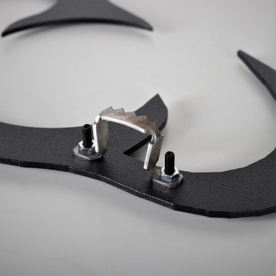 100% METALLIC BLACK WALL DECORATION WORLD MAP HM7209 60Χ120 cm.