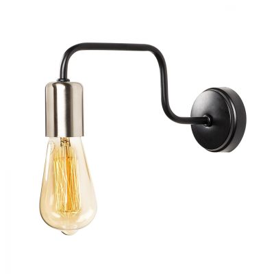 Wall lamp metallic black HM7305 28x4x11 cm.