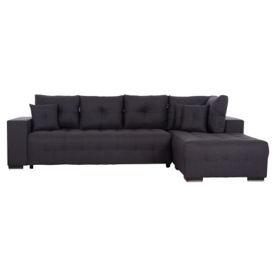 CORNER SOFA-BED WITH STORAGE SPACE TRENDSTON HM3302.01R GREY FABRIC 298x177x95Hcm.