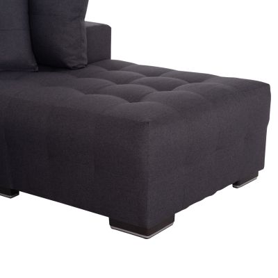 CORNER SOFA-BED WITH STORAGE SPACE TRENDSTON HM3302.01R GREY FABRIC 298x177x95Hcm.