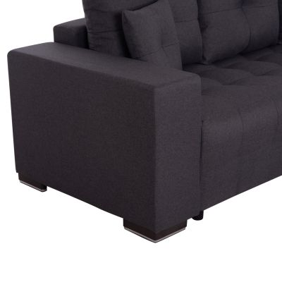 CORNER SOFA-BED WITH STORAGE SPACE TRENDSTON HM3302.01R GREY FABRIC 298x177x95Hcm.