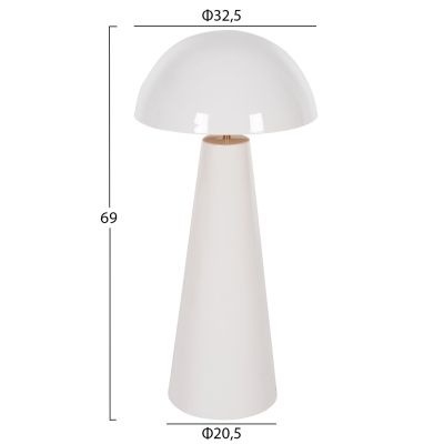 TABLE LAMP SMUSH HM4258.03 METAL IN WHITE-ROTATING CAP Φ32,5x69Hcm.