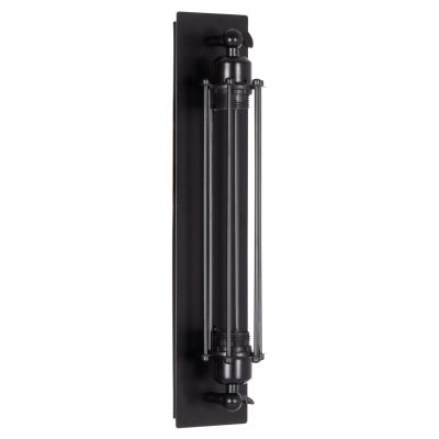 WALL SCONCE 2-LIGHT BEACON HM4463 METAL IN BLACK 10x10x47Hcm.
