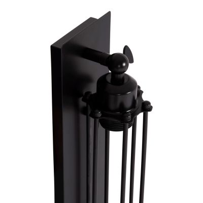 WALL SCONCE 2-LIGHT BEACON HM4463 METAL IN BLACK 10x10x47Hcm.