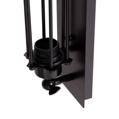 WALL SCONCE 2-LIGHT BEACON HM4463 METAL IN BLACK 10x10x47Hcm.