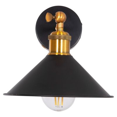 WALL SCONCE RESTON2 HM4464 METAL BASE & CAP-ALUMINUM BULB SOCKET 21x21x32Hcm.