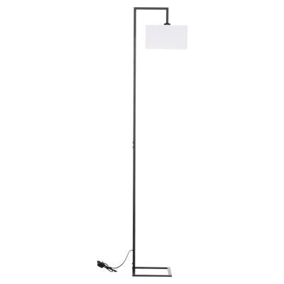 FLOOR STANDING LAMP BRANS HM7532.11 BLACK METAL--WHITE PVC CAP 25x33x170Hcm.