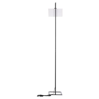 FLOOR STANDING LAMP BRANS HM7532.11 BLACK METAL--WHITE PVC CAP 25x33x170Hcm.