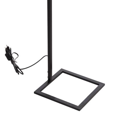 FLOOR STANDING LAMP BRANS HM7532.11 BLACK METAL--WHITE PVC CAP 25x33x170Hcm.