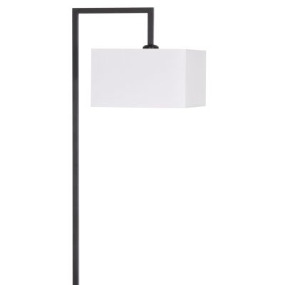 FLOOR STANDING LAMP BRANS HM7532.11 BLACK METAL--WHITE PVC CAP 25x33x170Hcm.