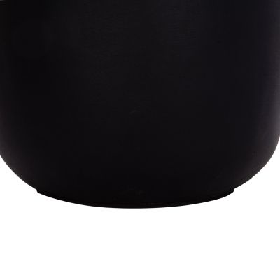 DECORATIVE TABLE VASE LENNOX HM4675.01S TERRACOTA IN BLACK--Φ18x33Hcm.