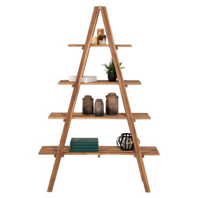 ЕТАЖ ЗА КНИЖИ STAM HM7895 ТИКОВО ДЪРВО В ЕСТЕСТВЕН ЦВЯТ 120x33x180Hcm