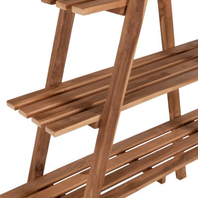 ЕТАЖ ЗА КНИЖИ STAM HM7895 ТИКОВО ДЪРВО В ЕСТЕСТВЕН ЦВЯТ 120x33x180Hcm
