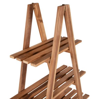 ЕТАЖ ЗА КНИЖИ STAM HM7895 ТИКОВО ДЪРВО В ЕСТЕСТВЕН ЦВЯТ 120x33x180Hcm
