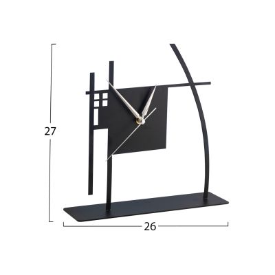 METAL TABLE CLOCK HM7467 26x27 cm.