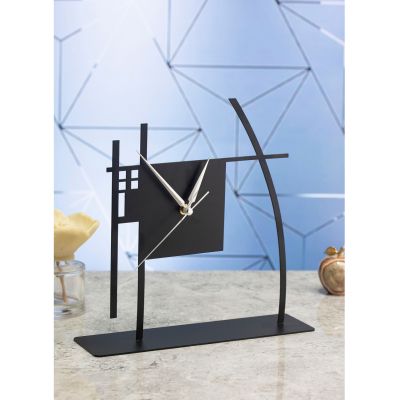 METAL TABLE CLOCK HM7467 26x27 cm.
