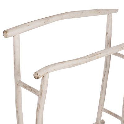 HANGER FOR TOWELS OREG HM7908 TEAK BRANCHES IN WHITE PATINA COLORING 90x28x77-91Hcm.