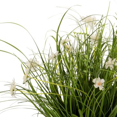 DECORATIVE SYNTHETIC PLANT IN POT HM4026 GRASS IN WHITE POT 46H cm.