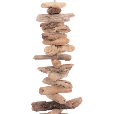 DECORATIVE FLOOR STANDING LAMP ALTAR HM4430 DRIFTWOOD--WHITE PVC CAP Φ45x155Hcm.