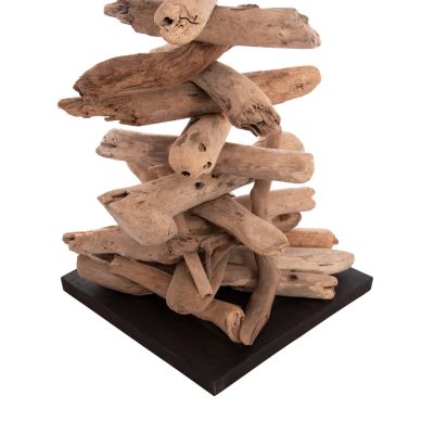 DECORATIVE FLOOR STANDING LAMP ALTAR HM4430 DRIFTWOOD--WHITE PVC CAP Φ45x155Hcm.