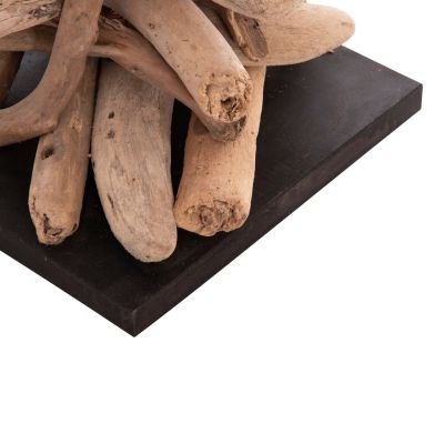 DECORATIVE FLOOR STANDING LAMP ALTAR HM4430 DRIFTWOOD--WHITE PVC CAP Φ45x155Hcm.