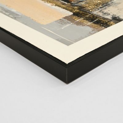 WALL PAINTING SEDIMENT HM4551 BLACK PS FRAME-CANVAS 142x4.5x72Hcm.