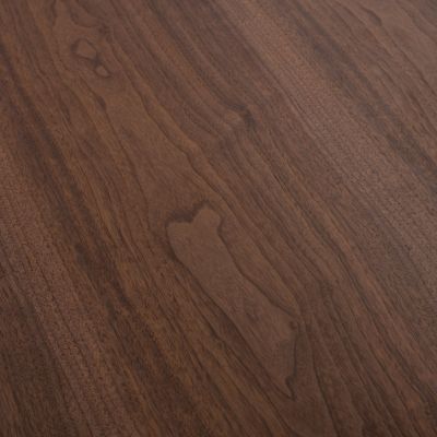 DINING TABLE ROUND SARI HM9310.02 MDF &WALNUT WOOD VENEER METAL LEGS Φ140x75Hcm.