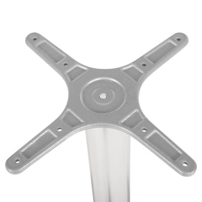 БАЗА ЗА МАСА HM449.01 АЛУМИНИЕВА В ХРОМИРАН КРЪСТ 28,5x28,5cm.- РАЗМЕРИ НА КРАКА: 54x54x68Hcm.