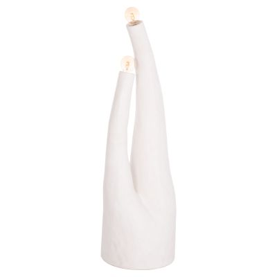 DECORATIVE FLOOR LAMP TUSKEN HM4702.02 FIBER CEMENT-WHITE 50x43x145Hcm.