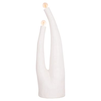 DECORATIVE FLOOR LAMP TUSKEN HM4702.02 FIBER CEMENT-WHITE 50x43x145Hcm.