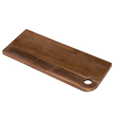 CUTTING BOARD FOR THE KITCHEN HM4291 TEAK WOOD IN NATURAL-WITH HANGING HOLE 15x38,5x2H cm.