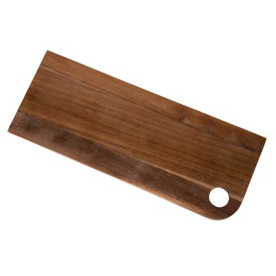 CUTTING BOARD FOR THE KITCHEN HM4291 TEAK WOOD IN NATURAL-WITH HANGING HOLE 15x38,5x2H cm.