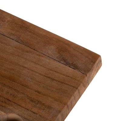CUTTING BOARD FOR THE KITCHEN HM4291 TEAK WOOD IN NATURAL-WITH HANGING HOLE 15x38,5x2H cm.