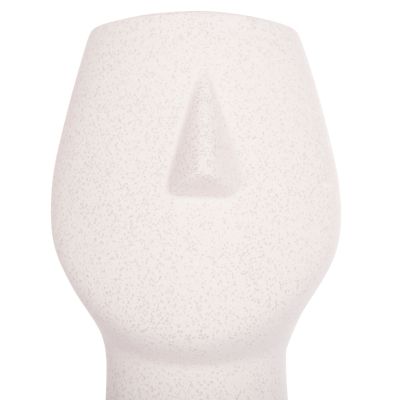 CERAMIC TABLE DECOR HUMANS HM4631 OFF WHITE WITH CRYSTALLIZATION Φ14x25Hcm.